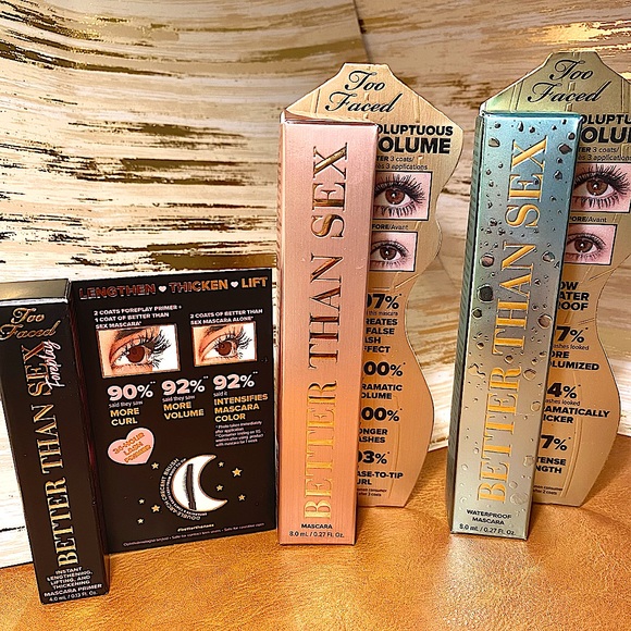 Too Faced Better Than Sex Mascara Trio (NEW) (WILL SELL TOGETHER OR SEPARATE) - Picture 1 of 14